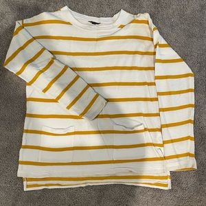 J crew stripped yellow tee